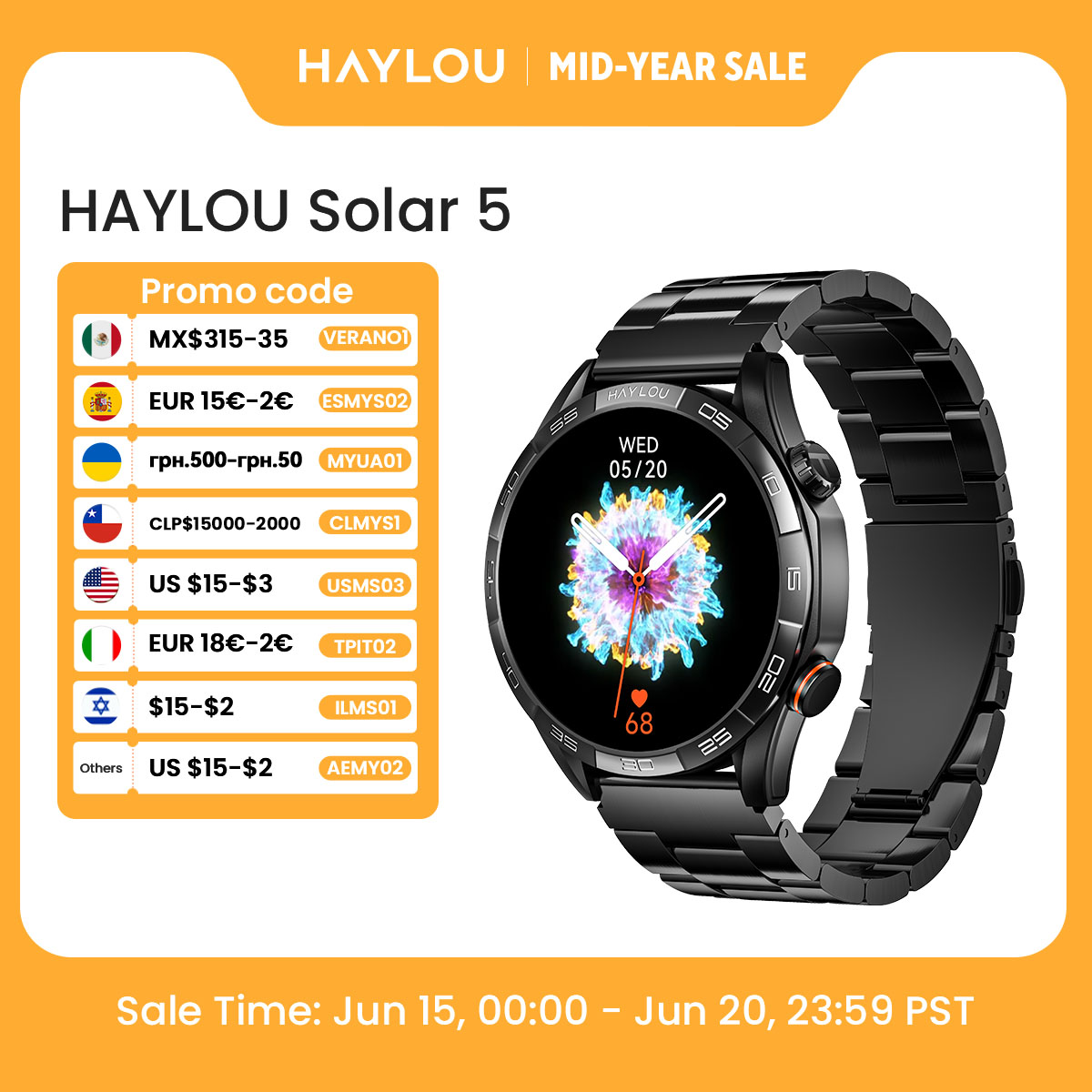 HAYLOU Solar 5 Voice Calling S - Watch Esim 리뷰 및 가격