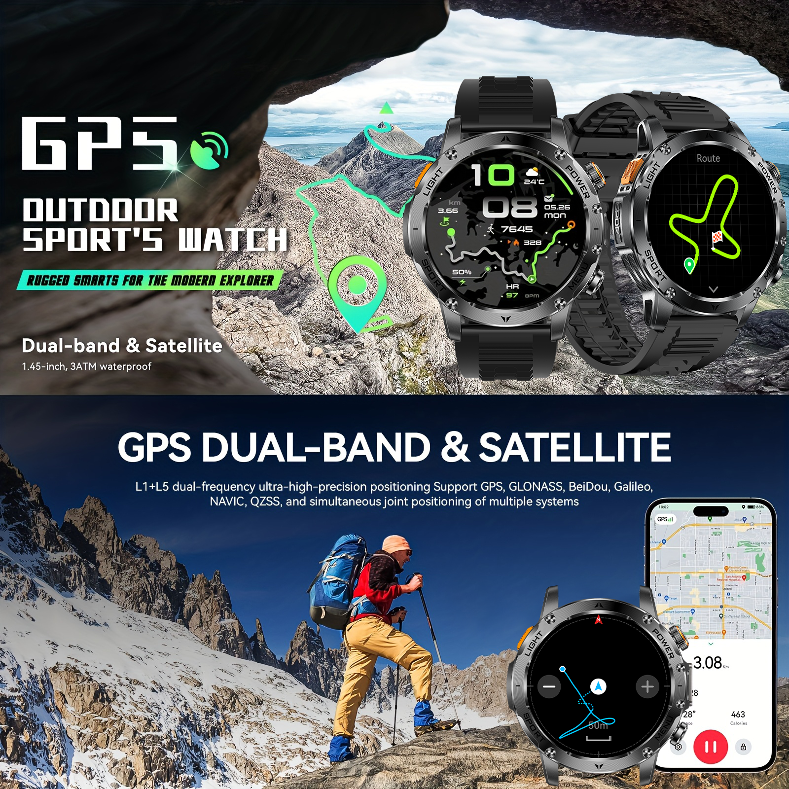 2025 New GPS Outdoor Sports Sm - Smartwatch New Watches 2025 리뷰 및 가격
