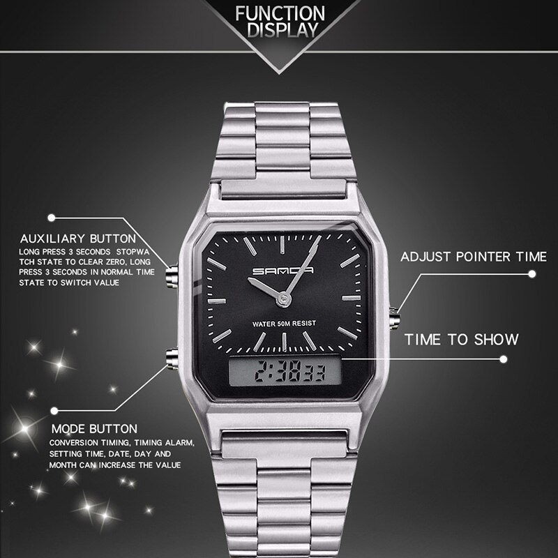 SANDA Luxury Mens G Style Watc - Casio Watches Smartwatch 리뷰 및 가격