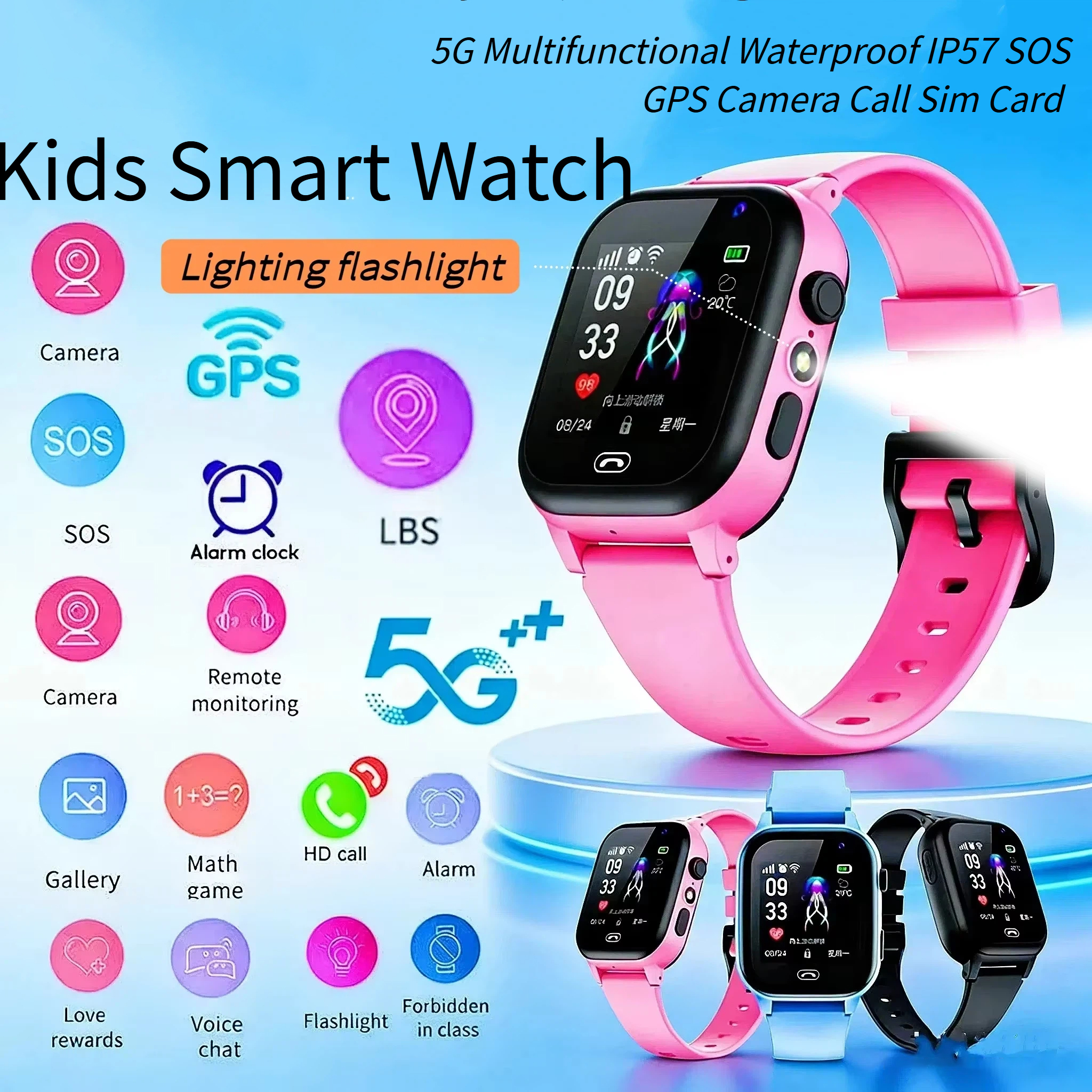 Lenovo Kids Smart Watch 5G GPS - Smartwatch Watches For Kid Boy 리뷰 및 가격