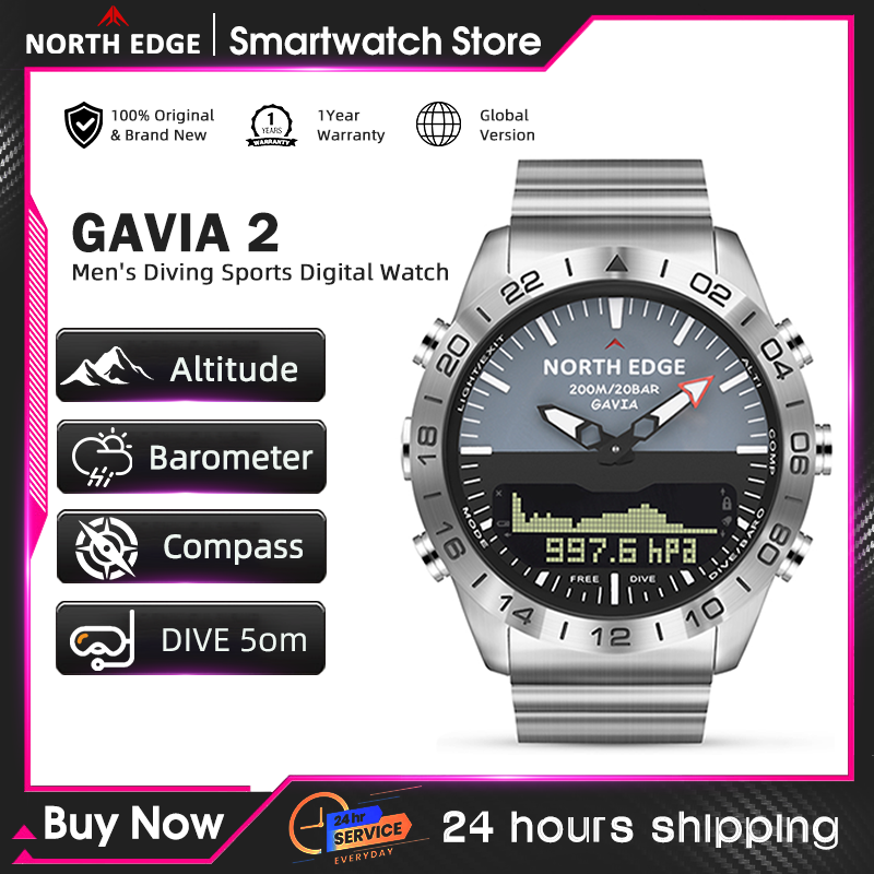 NORTH EDGE Mens Dive Watch Mil - Smartwatch Watches For Men Digital 리뷰 및 가격