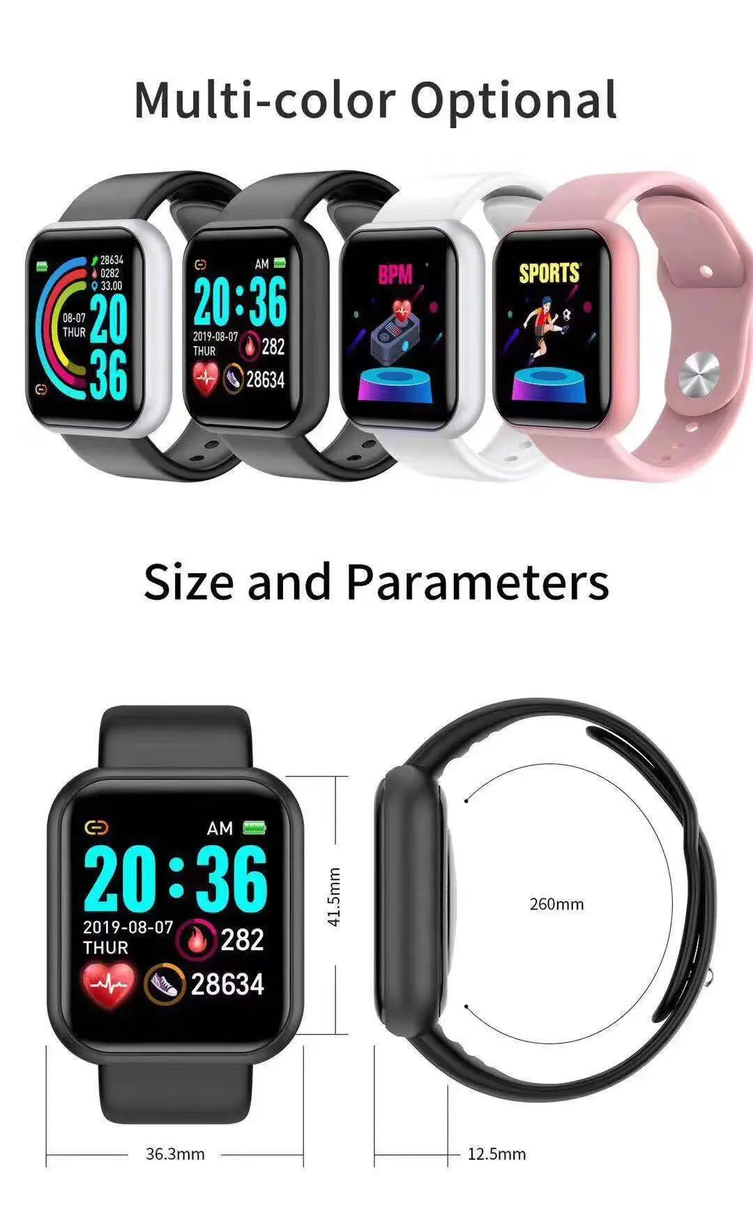 D20 Pro Smart Watch Men Y68 Sm - Smartwatch Watches For Men Digital 리뷰 및 가격