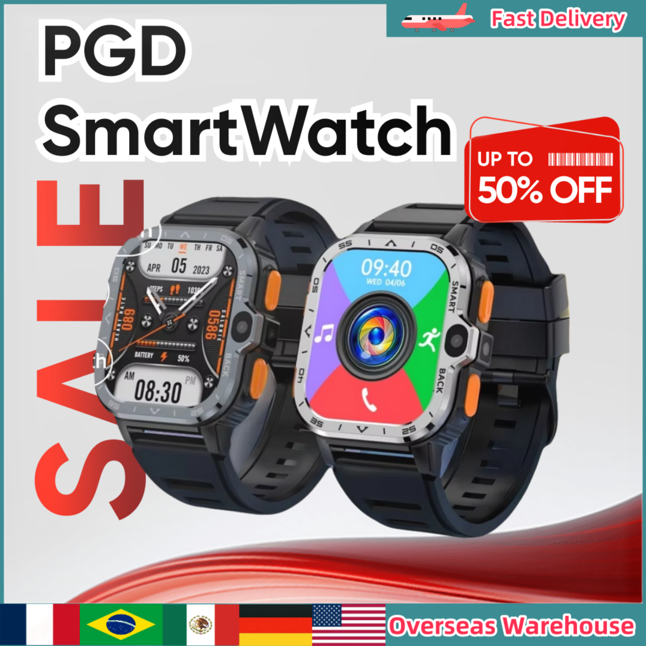 PGD SmartWatch 4G Smart Watch  - Smartwatch Watches Birthday Gift For Men 리뷰 및 가격