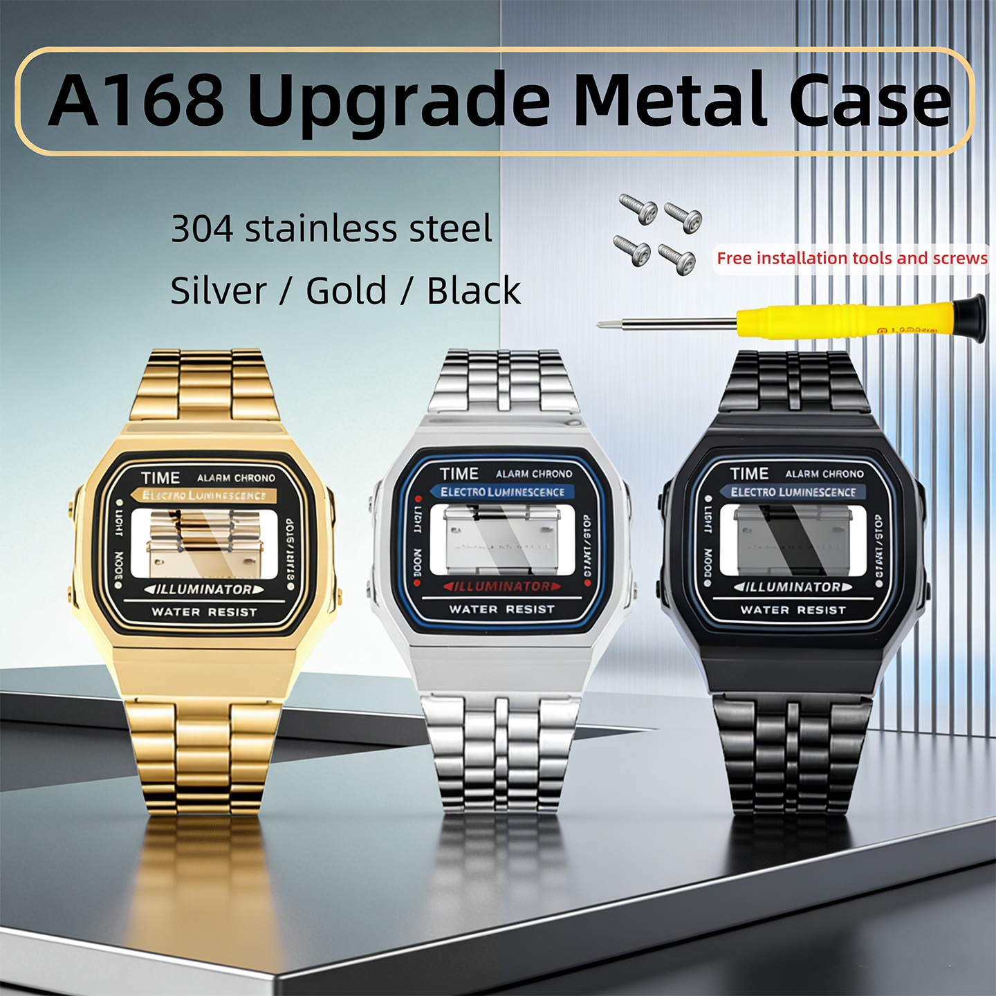 A168 Modified Metal Case for C - Watch Crystal Replacement 리뷰 및 가격