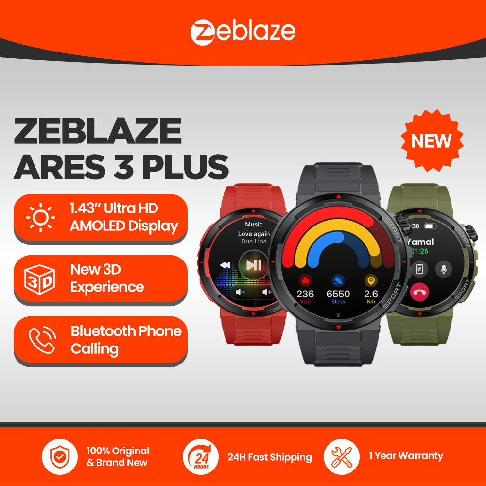 New Zeblaze Ares 3 Plus 1.43'' - Watch Esim 리뷰 및 가격