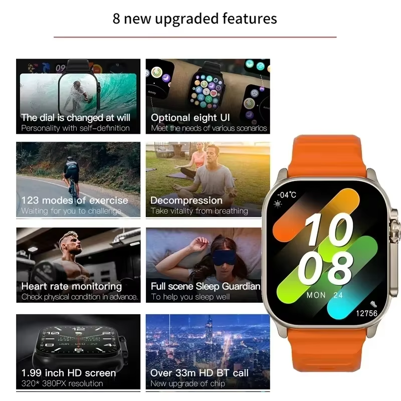 New Watch T10 Ultr Smart Watch - Smartwatch Watches With Bluetooth 리뷰 및 가격