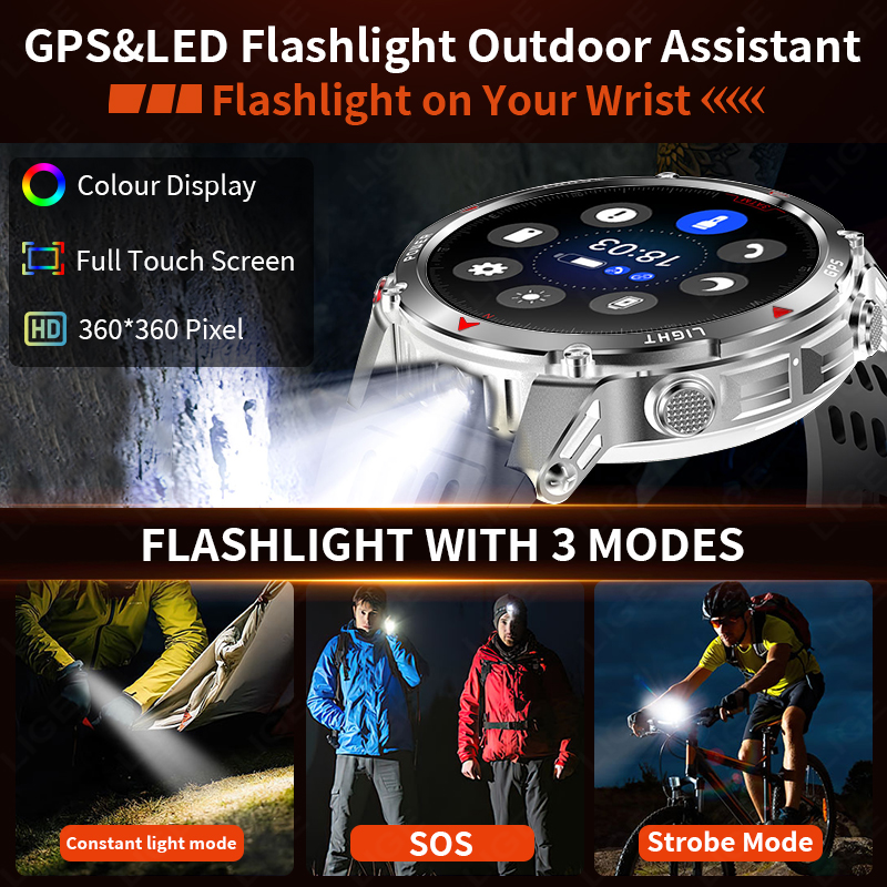 LIGE Rugged GPS Track Smart Wa - Smartwatch Watches For Men 리뷰 및 가격
