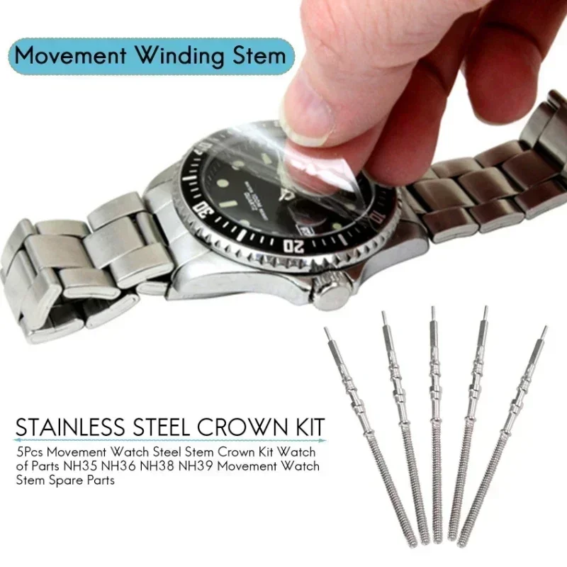 5-50Pcs Movement Watch Steel S - Watch Crown Stem 리뷰 및 가격