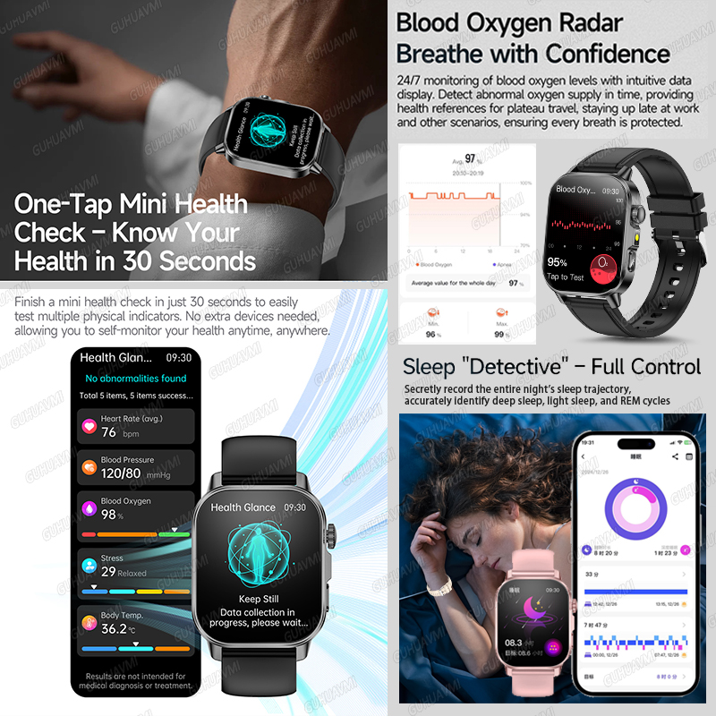 GUHUAVMI 2026 New Precise Heal - Smartwatch New Watches 2025 리뷰 및 가격
