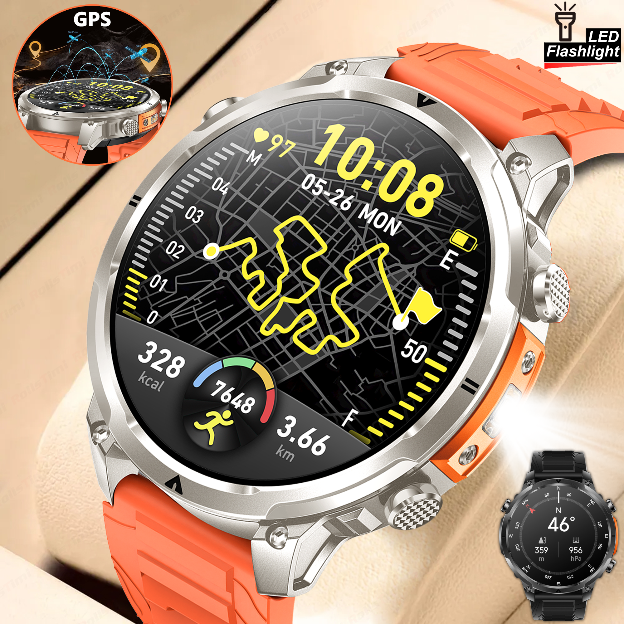 Outdoor GPS Sports Smart Watch - Smartwatch Watches For Men 리뷰 및 가격