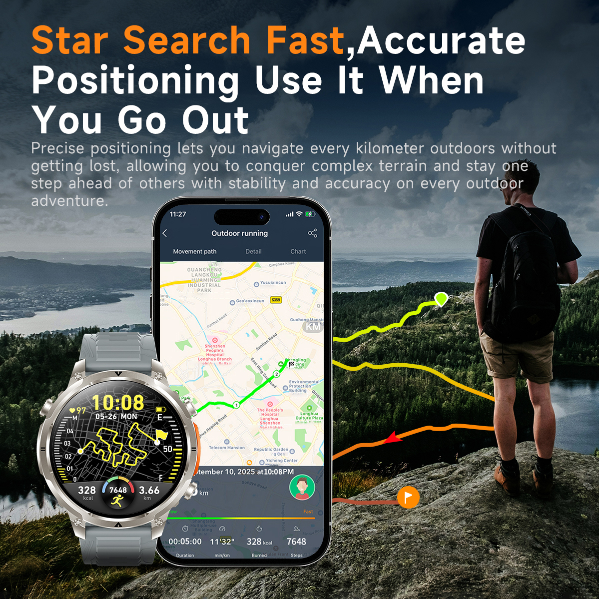 Outdoor GPS Sports Smart Watch - Smartwatch Watches For Men 리뷰 및 가격