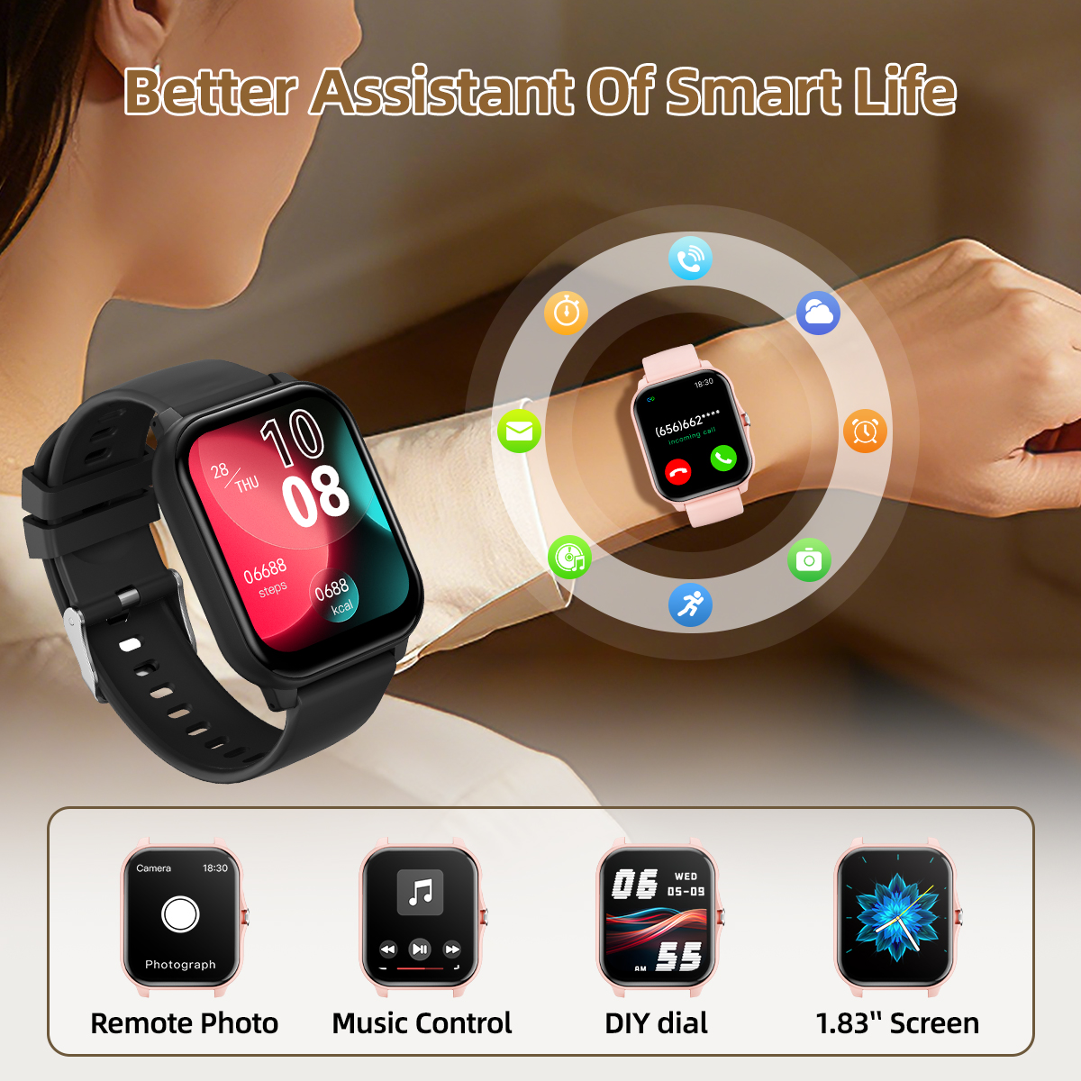 New Smart Watch Message Remind - Smartwatch Watches Birthday Gift For Men 리뷰 및 가격