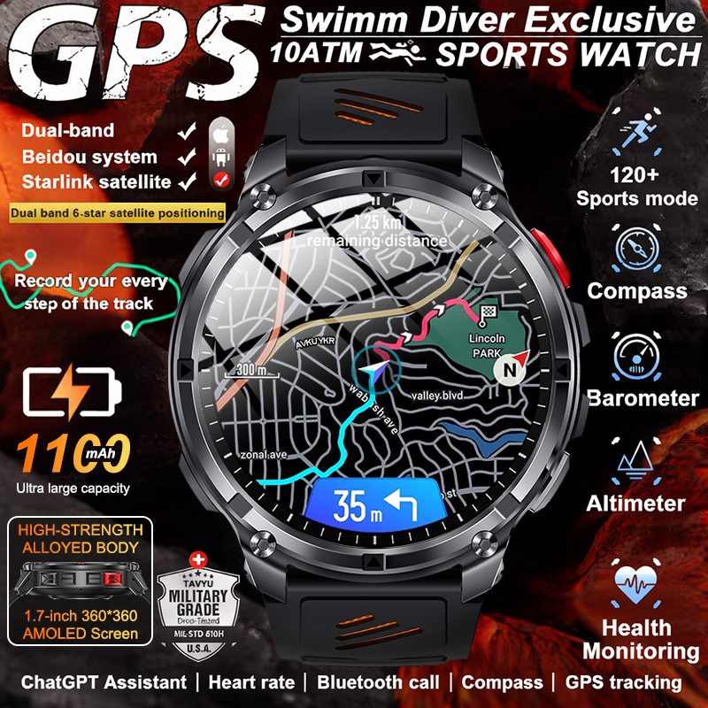 2026 New GPS Military Smart Wa - Smartwatch New Watches 2025 리뷰 및 가격