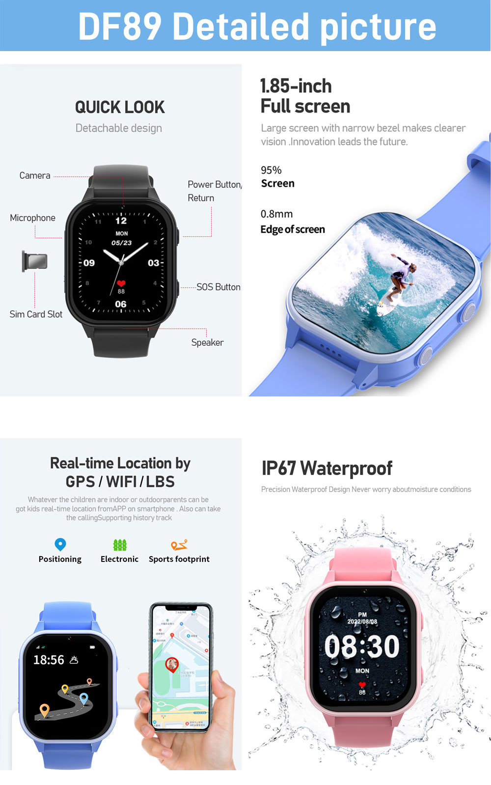 2G 4G Kids Smart Watch Phone G - Smartwatch Watches For Kid Boy 리뷰 및 가격