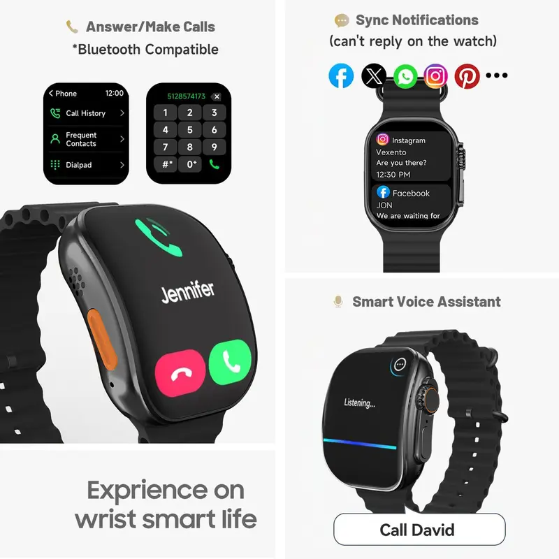 Smart Watch For Women Men, 1.8 - Smartwatch Watches Birthday Gift For Men 리뷰 및 가격