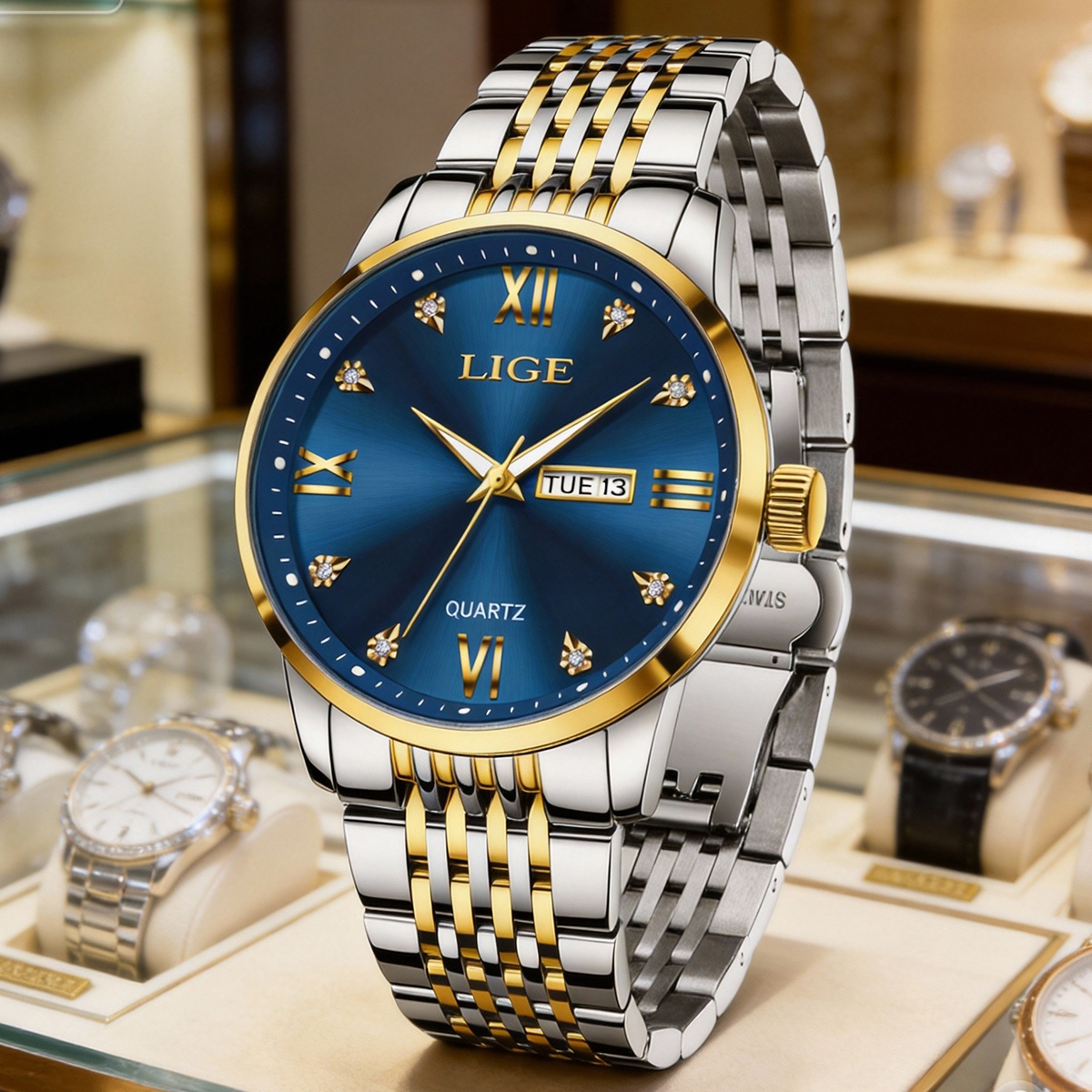 LIGE Men Watch Water Diamond L - Smartwatch Watches For Men Digital 리뷰 및 가격