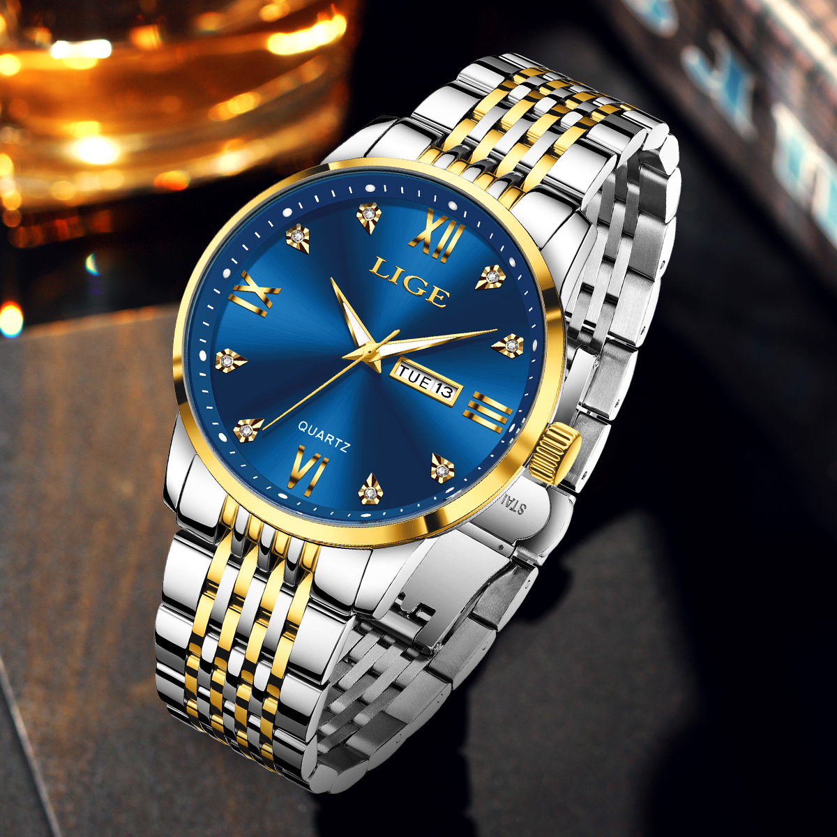 LIGE Men Watch Water Diamond L - Smartwatch Watches For Men Digital 리뷰 및 가격