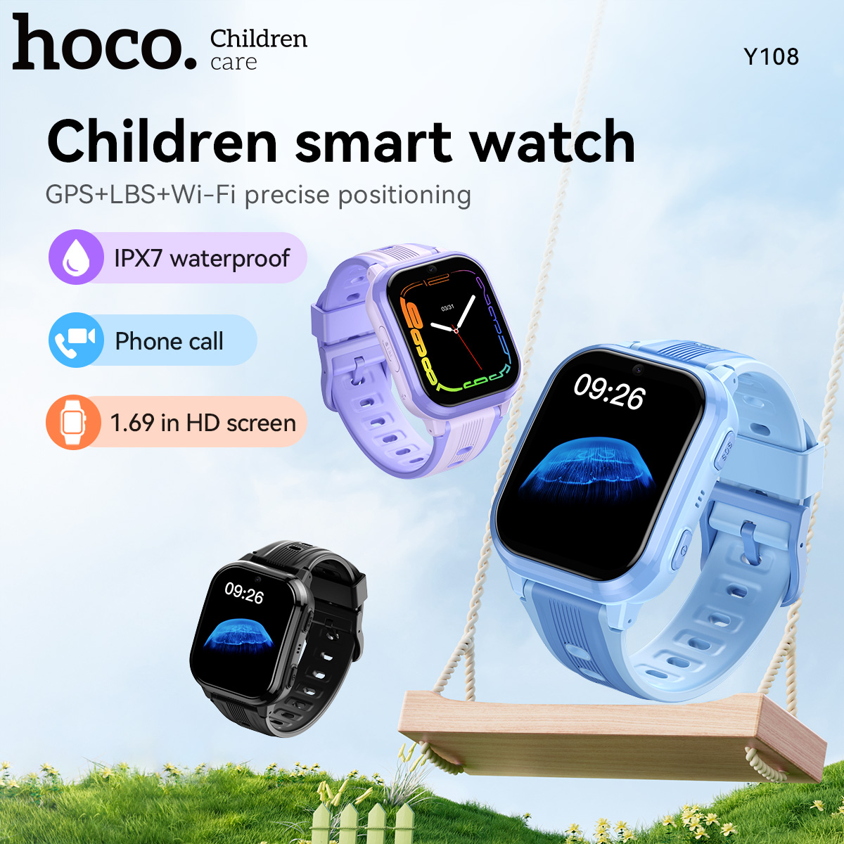 HOCO Y108 1.69inch HD LCD Curv - Smartwatch Watches For Kid Boy 리뷰 및 가격