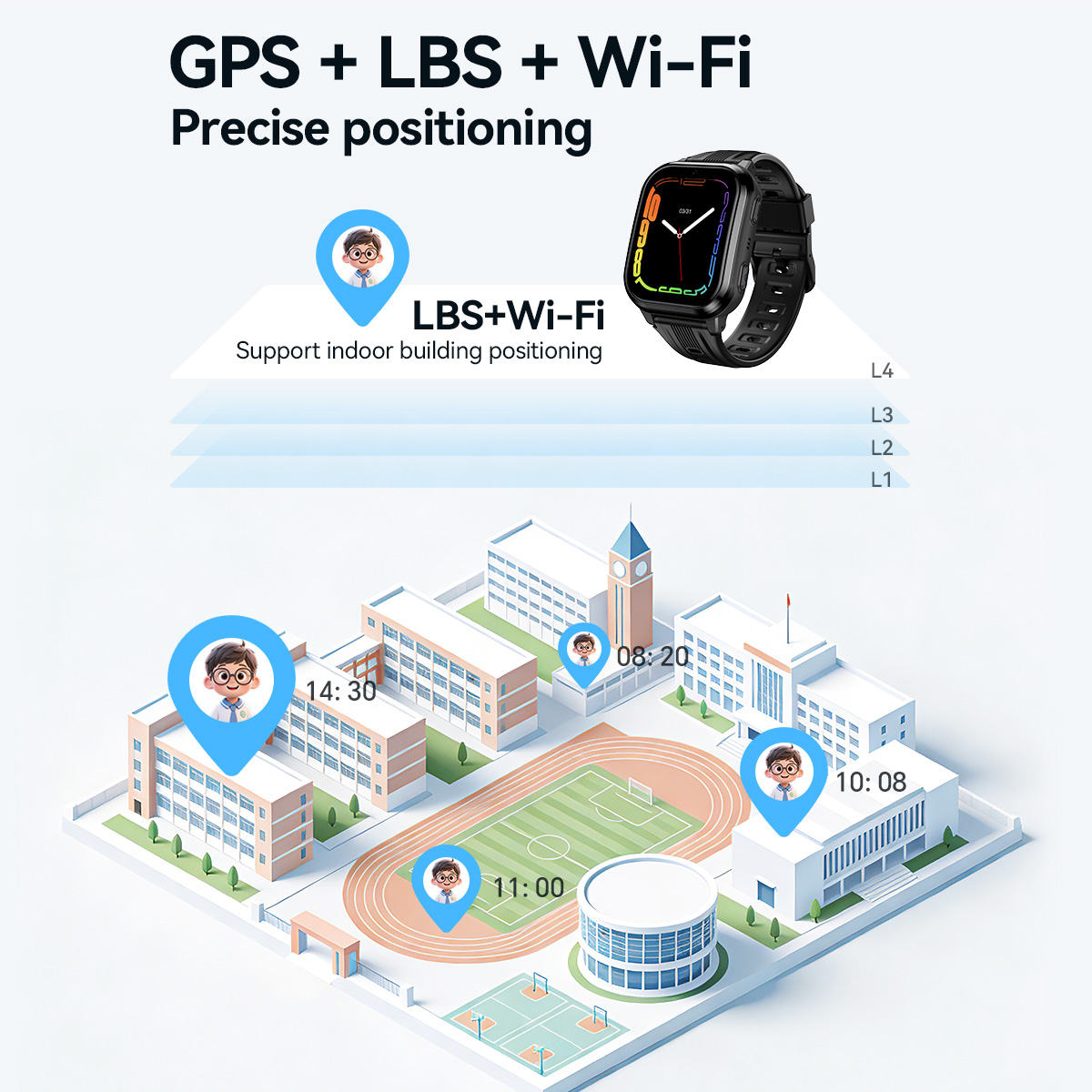 HOCO Y108 1.69inch HD LCD Curv - Smartwatch Watches For Kid Boy 리뷰 및 가격
