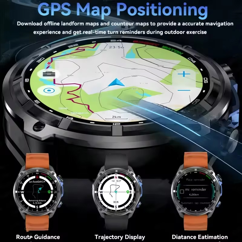 New Military Offline GPS Map S - Smartwatch New Watches 2025 리뷰 및 가격